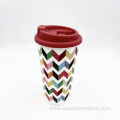 Eco-Friendly Reusable Custom Printed BPA Free 16oz double Coffee Cup With Lid